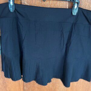 Mondetta Studio Club Drop Waist Pleated Skort Women's XL Black NWT